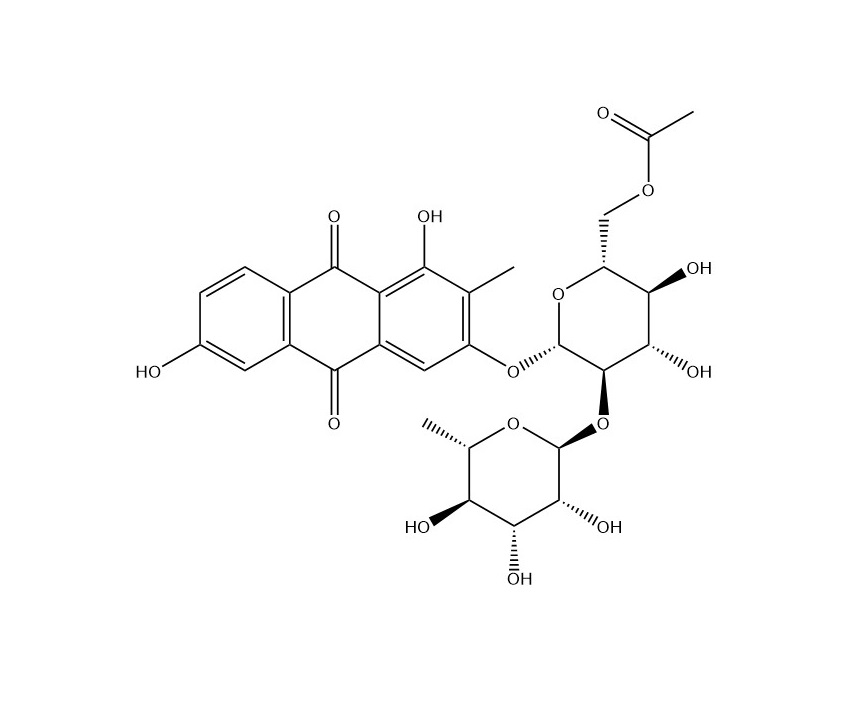 1,3,6-三羥基-2-甲基蒽醌-3-O-α-鼠李糖-（1→2）-β-D-（6’-O-乙?；?葡萄糖苷|87686-87-1